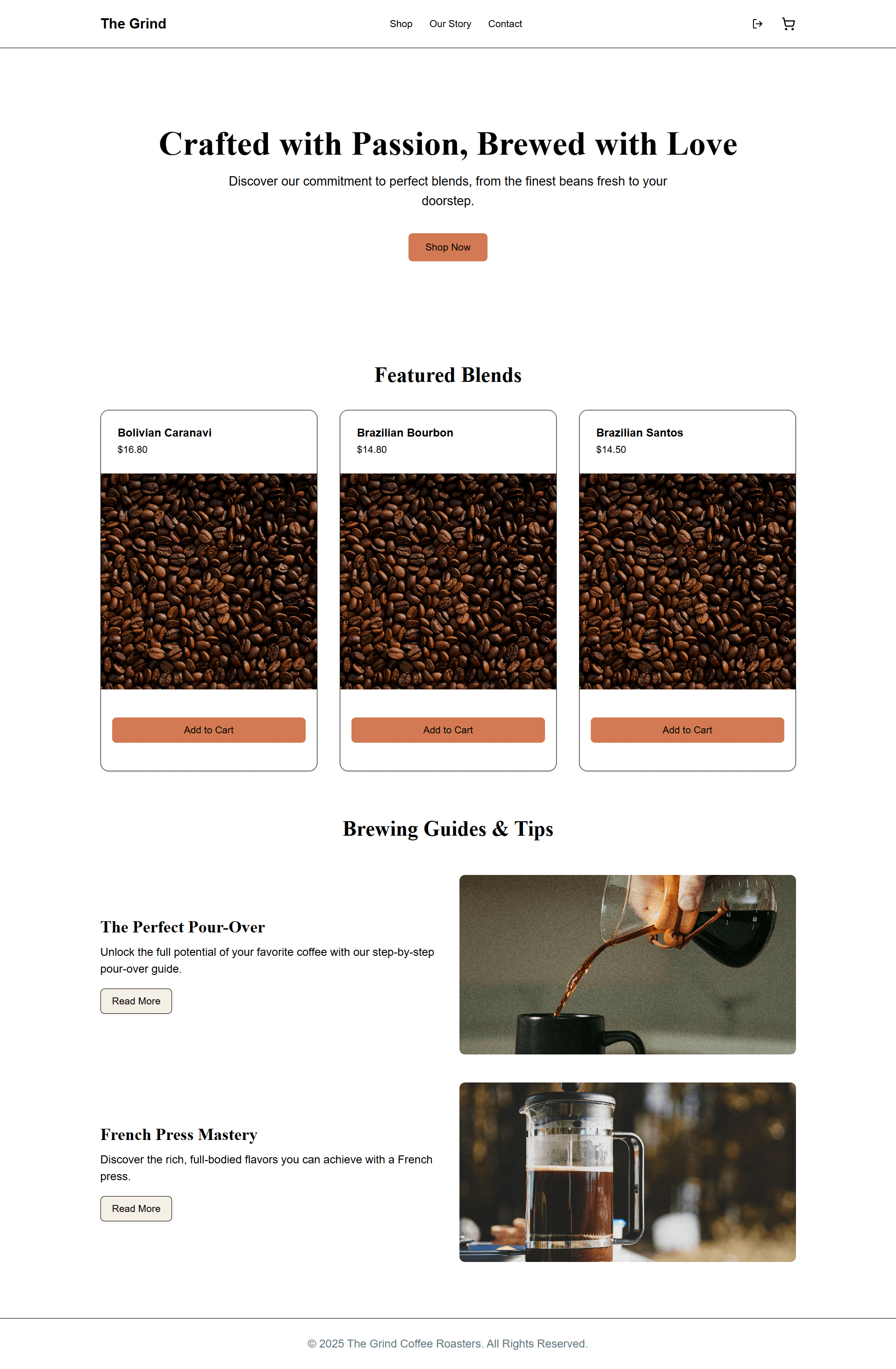 CoffeeShop E-Commerce Platform